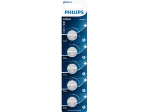 Bateria Philips do tipo moeda CR2032 3V lítio com pack 5 unidades CR2032P5B/59