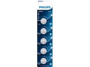 Bateria Philips do tipo moeda CR2025 3V lítio com pack 5 unidades CR2025P5B/59